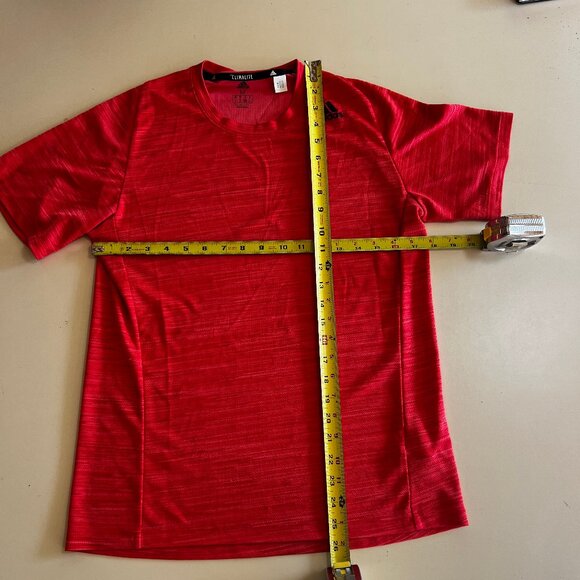 Adidas Climalite Mens MED T-Shirt Gym Running — Scarlet color - Picture 7 of 8